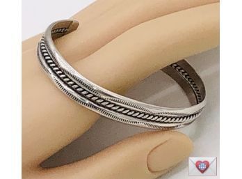 Old Pawn Navajo 925 Stamped Sterling Silver Handcrafted Tribal Cuff Bracelet 16g