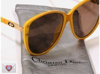 Christian Dior Two Tone 1960 Authentic Vintage Lunettes Sunglasses In Original Case Mint