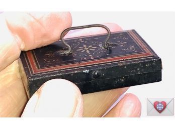 Superb Rare Hand Painted Miniature Antique Cash Drawer !! Old Coins!!