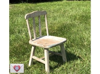 Handmade Shabby Chic Childs Chair From The 1950s