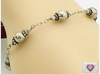 So Pretty ~ Vintage Sterling Silver Chain Bracelet