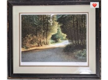 Signed Original Limited Ed. Framed Impressionist Lithograph Road Through The Country ~ We Ship