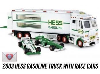 {6 Of 20} HESS TRUCK ~ New In Box ~ 2003 Hess Truck Truck With Race Cars