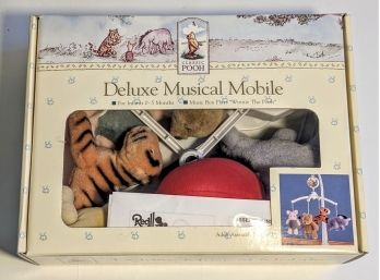 Authentic Winnie The Pooh Baby Crib Deluxe Musical Mobile Set - Comes With Instructions - Used And Untested