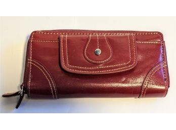 Small Red Leather Womans Purse By Hato Hasi