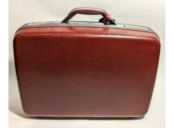 Vintage 1970s Hard Sided Red Samsonite Suitcase ~ Cool Storage