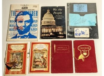 7 Vintage Books And Pamphlets About American Politics And American History