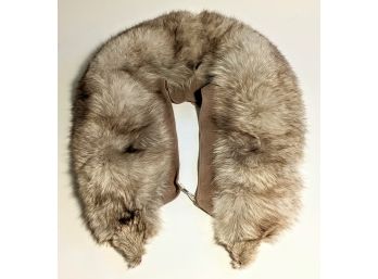 Real Silk-Lined Vintage Double Headed Fox Fur Collar Scarf {From The Frick Estate On Long Island}