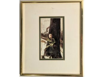 Helga By Andrew Wyeth - Matted Framed Print Under Glass