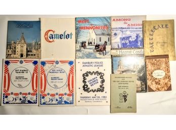Collection Of 11 Vintage Books And Pamphlets About Local Danbury History And Travel