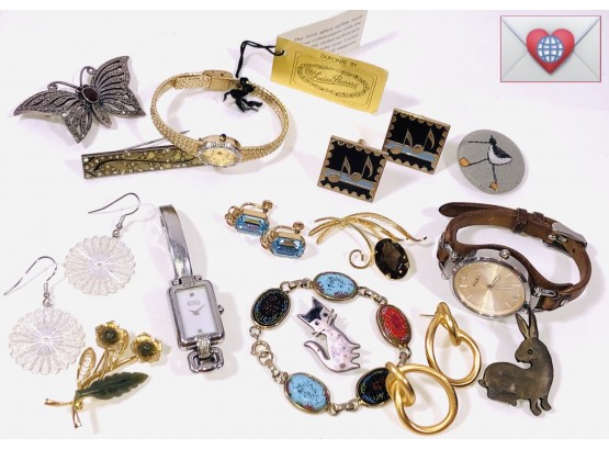 WYSISWG Vintage And Newer Jewelry Lot ~ Some Sterling