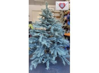 Full Sized Natures Forest Realistic Blue Spruce 5 Ft. Tall Artificial Christmas Tree With Stand