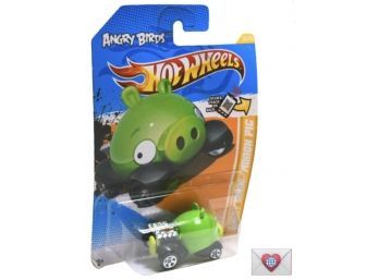 2012 Hot Wheels Angry Birds Minion Pig Small Car ~ New Old Stock {I-8}