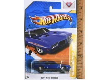 2010 Hot Wheels 1970 Pontiac GTO Judge Small Blue Car ~ New Old Stock {I-13}