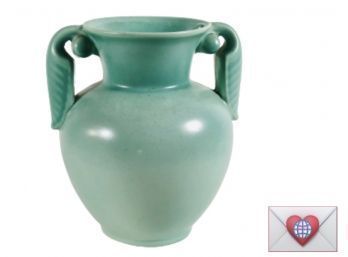 Signed Stangl Exceptionally Fabulous Sea Foam Green Vintage Pottery Vase ~ Mint