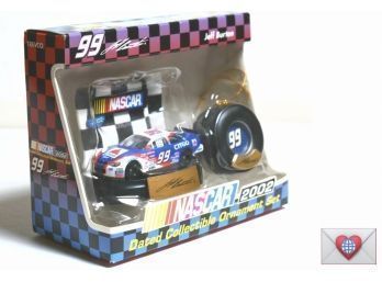 New In Box ~ 2002 NASCAR #99 Jeff Burton Citgo Ornament Set {K8}