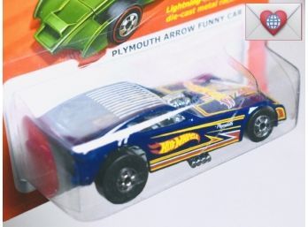 2011 Hot Wheels The Hot Ones Plymouth Arrow Funny Small Car~ New Old Stock {I-21}