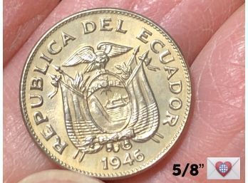 Coin Collectors ~ 1946 Republica Del Ecuador 5 Centavos Eagle Coin