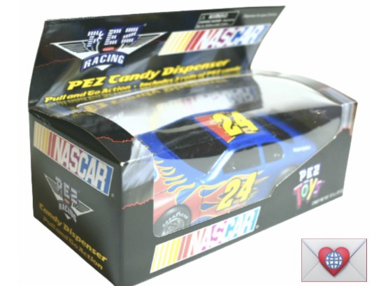 New In Box ~ 2005 NASCAR Jeff Gordon Dupont Chevrolet #24 PEZ Dispenser Candy Racing Car With Candy {K9}