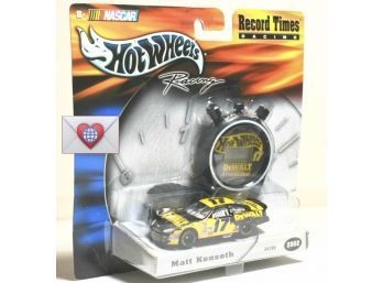 2000 Hot Wheels 1:84 Record Times Racing #17 Matt Kenneth Small Black Taurus With Stopwatch {J-1}