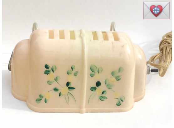 Adorable Hand Painted Flowers On Vintage Clip Over The Headboard Bed Light