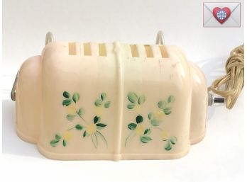 Adorable Hand Painted Flowers On Vintage Clip Over The Headboard Bed Light