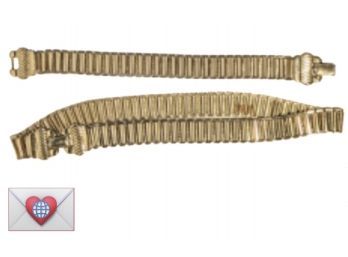 Gold Tone Slinky Link Bookchain Choker And Bracelet