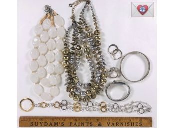 WYSIWYG ~ Fun Baubles And A Watch Vintage Costume Jewelry Lot {I}