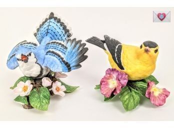 Lenox Fine Bisque Porcelain Blue Jay And American Goldfinch