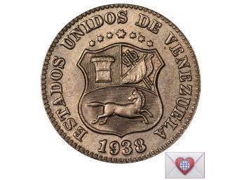1936 Venezuelan 5 Centimos (Bolvar) Coin ~ Frick Provenance {World Coin I}
