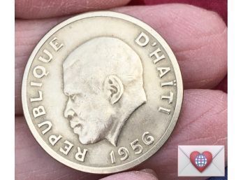 Coin Collectors ~ 1956 Haiti 20 Centimes ~ Frick Estate Provenance {World Coin K}