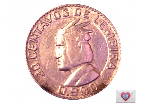 .900 Silver 1932 Honduras 20 Centavos De Lempira ~ Henry Frick Estate Provenance {World Coin AAA}