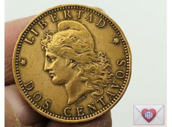 Coin Collectors ~ 1891 Argentina 2 Centavos ~ Henry Frick Estate Provenance {World Coin Z}