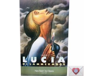 Large NYC Opera Poster LUCIA DI LAMMERMOOR Lincoln Center ~ Donizetti