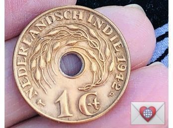 Nederlandsch Indie 1 Cent Wilhelmina ~ Frick Estate Provenance {World Coin A-5}