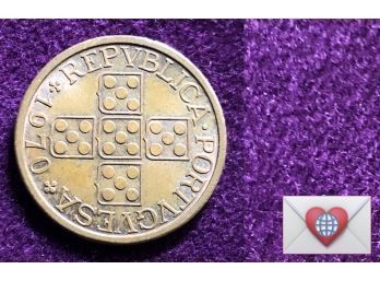 Coin Collectors ~ Portugal 1970 50 Centavos Bronze Coin ~ Frick Estate Provenance {World Coin F-1}