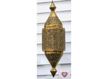 Spectacular! Handmade Arabic Pierced Large Pendulum Sconce Light Fixture SERIOUSLY WONDERFUL!