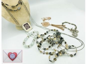 WYSIWYG ~ Assorted Fashion Jewelry Lot With Unidentified Stamp