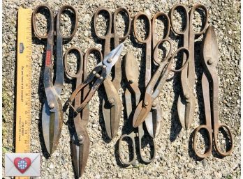 Metal Snips Good Old Vintage Antique Tools Big Lot Cutters WEISS And More