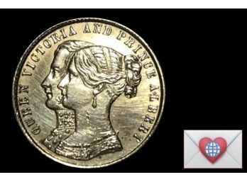 1944 Queen Victoria & Albert Commemorative Token Royal Exchange London ~ Frick Provenance {World Coin H-2}