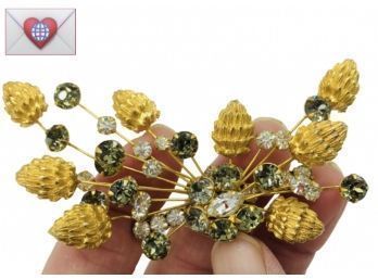 This Large Vintage Art Deco Rhinestone Piece SHOULD BE SIGNED BY AN EXPENSIVE DESIGNER