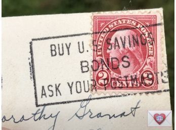 1936 George Washington 2 Cent Stamp Savings Bonds Indicia ~ Tiny Envelope