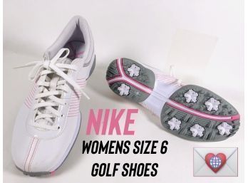 New Size 6 NIKE Womens Golf Shoes ~ PINK & White :- )