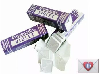 VIOLET CANDY! Perfectly Fresh! Edible For Your Vintage Purse! Chowards