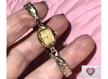 Sweet Ticking Keeping Time 10K Rolled Gold Plate Bulova Vintage Ladies Watch