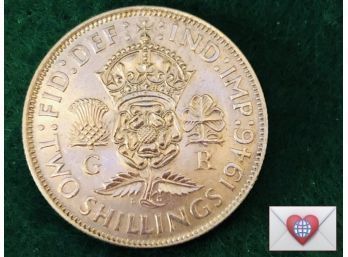 Coin Collectors ~ 1946 .500 Silver 2 Shillings George VI With 'IND:IMP' ~ Frick Provenance {World Coin H-11}