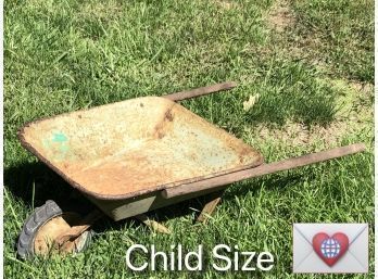 Charming Petite Shabby Chic Garden Decor Working Child Sized Wheelbarrow