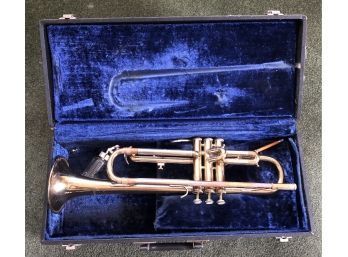 Vintage Student Brass Trumpet In Hard Case