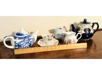 Teapots And Porcelain Lot