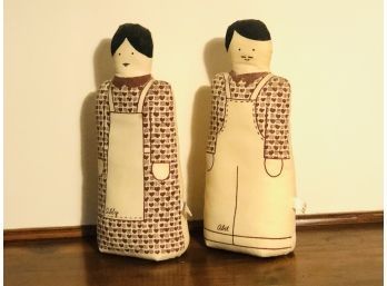 Charming Pair Of Doorstop Dolls ~ Handmade By Abel